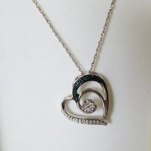 NIB Sterling Silver Heart Necklace